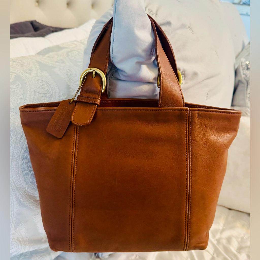 Coach Waverly British Tan Leather Tote Bag. 1996 Euc